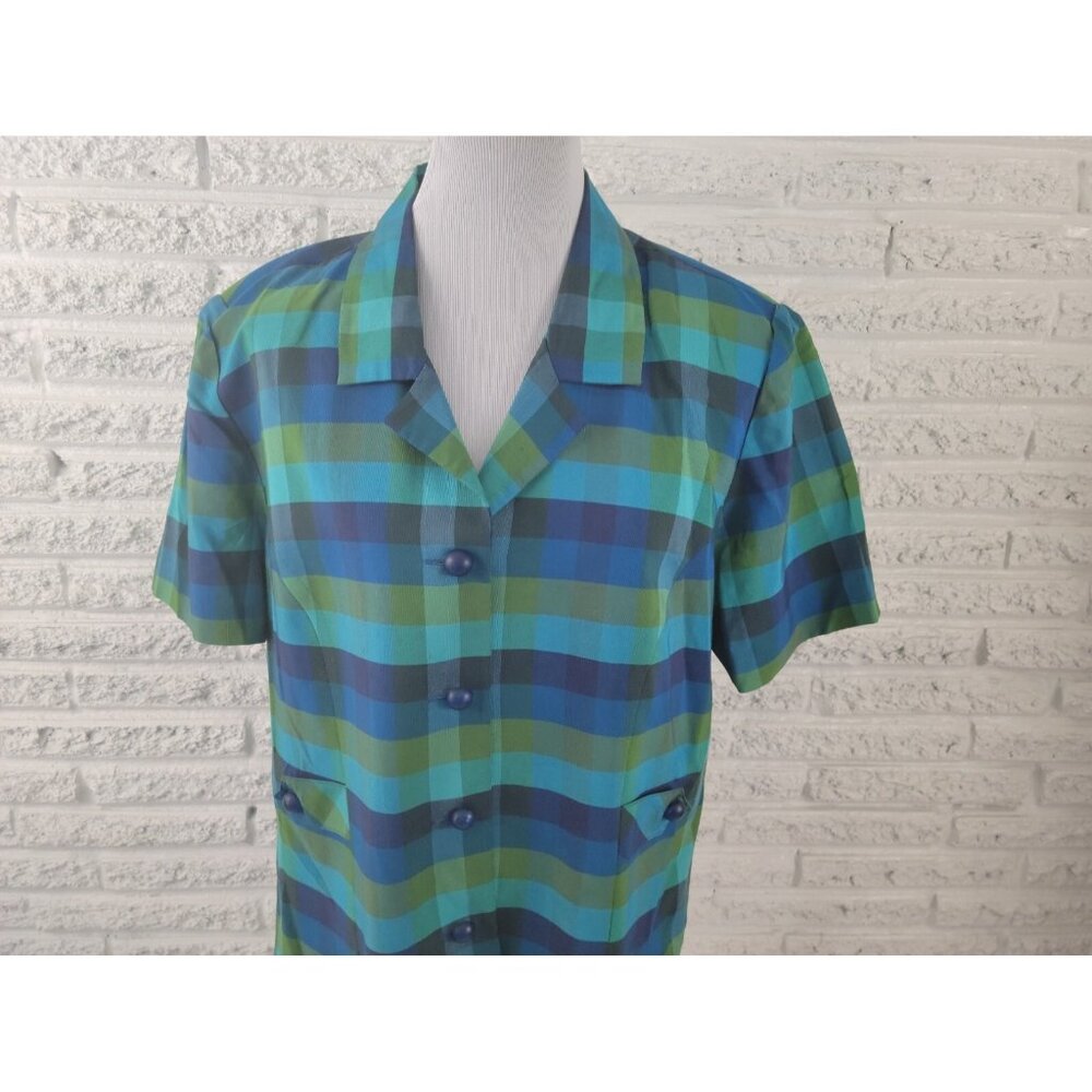 Sag Harbor Women Shirt 18 Plus Shacket Jacket Button Up Collar Casual PLA89E - Picture 3 of 7